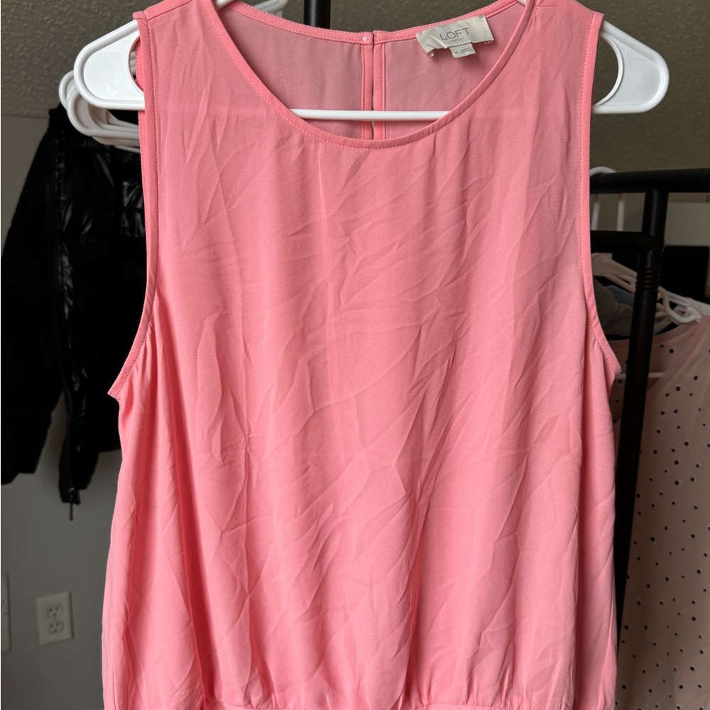 LOFT Blush Pink Sleeveless Blouse